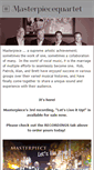 Mobile Screenshot of masterpiecequartet.com